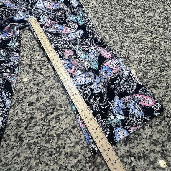 New Aria Women's 100%‎ cotton Black short sleeve capri Pajamas Set size S (4-6) - Picture 10 of 16